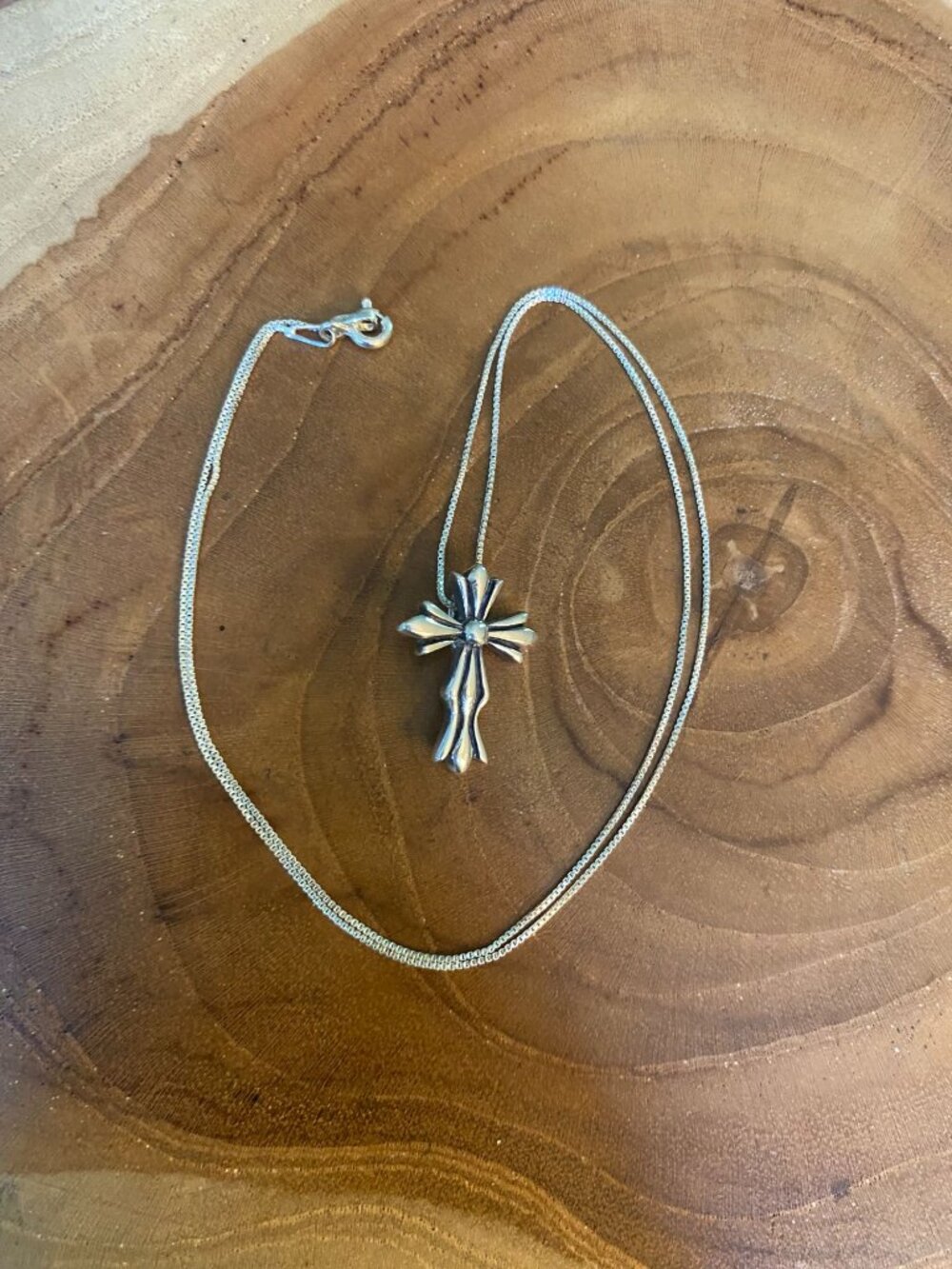 Sterling Silver 18" Cross Necklace